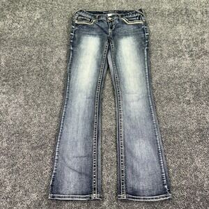 Maurices Jeans Womens 7/8 REG Blue Bootcut Stretch Denim Medium Wash Casual City